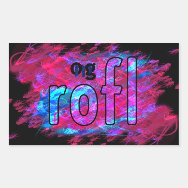 OMG! rofl Rectangular Sticker (Front)