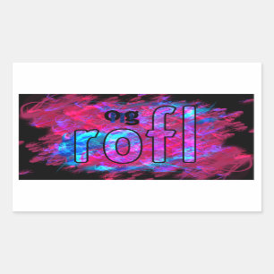 OMG! rofl Rectangular Sticker