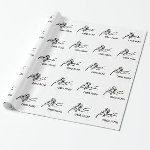 OMG run! - meme Wrapping Paper