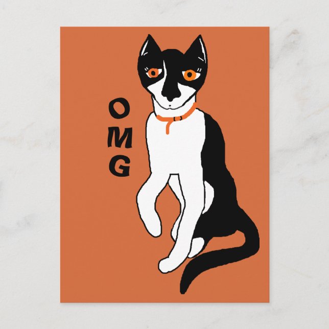 OMG says Nos CC0853 cat personality Postcard (Front)