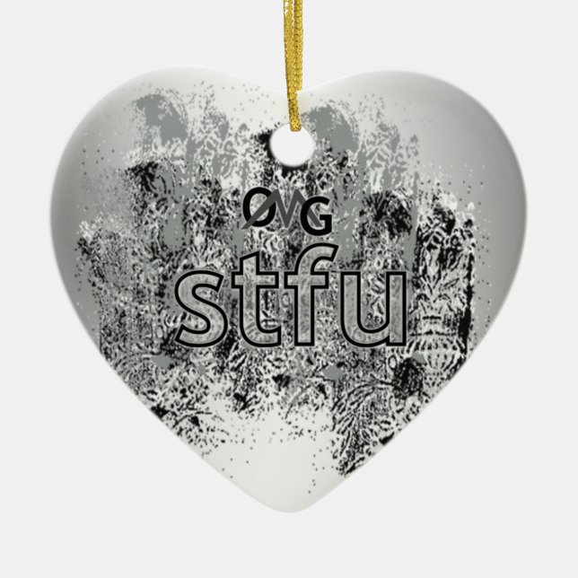 OMG! stfu Ceramic Ornament (Front)