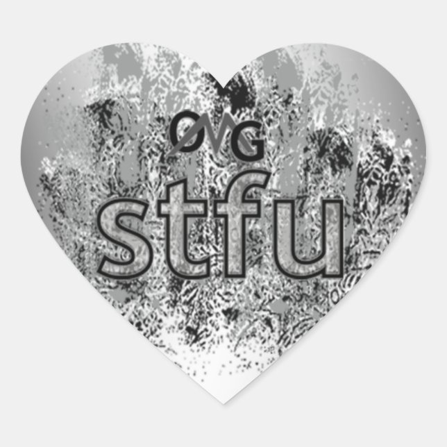 OMG! stfu Heart Sticker (Front)