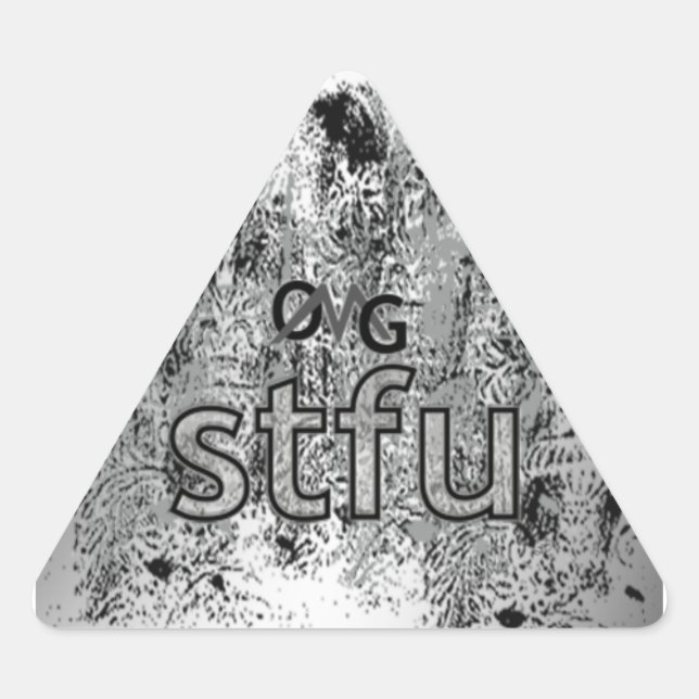 OMG! stfu Triangle Sticker (Front)