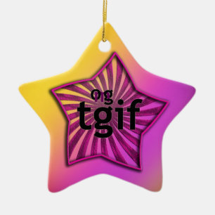 OMG! tgif Ceramic Ornament