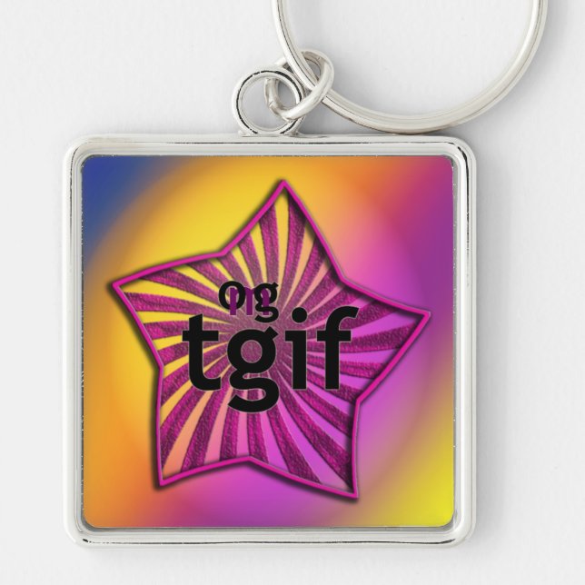 OMG! tgif Key Ring (Front)