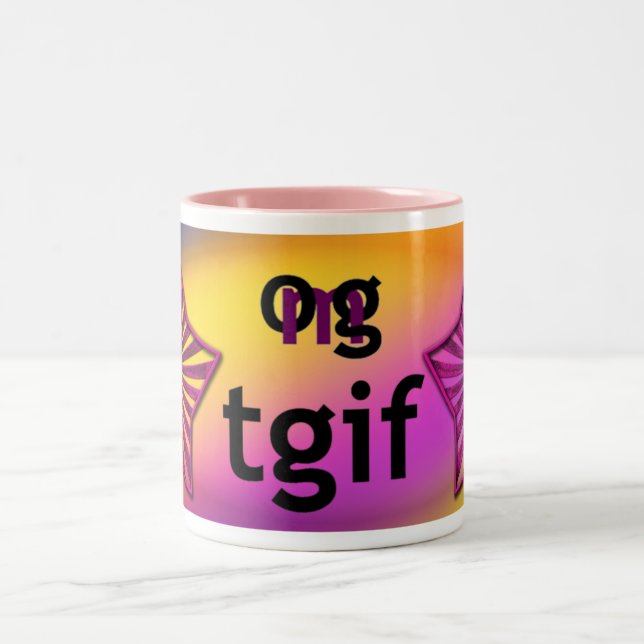 OMG! tgif Two-Tone Coffee Mug (Center)