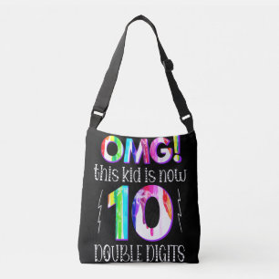 OMG! This Kid Is Now 10 Double Digits Paint Drip Crossbody Bag