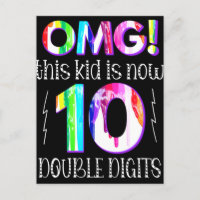 OMG! This Kid Is Now 10 Double Digits Paint Drip