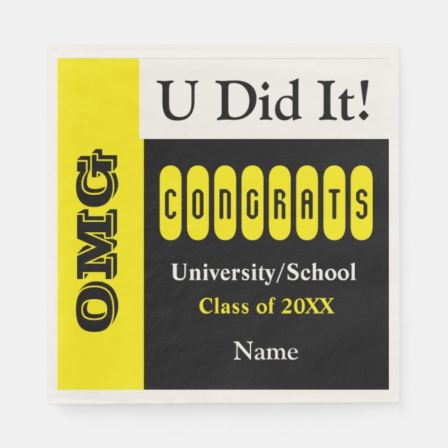 OMG U Did It Napkin (Front)