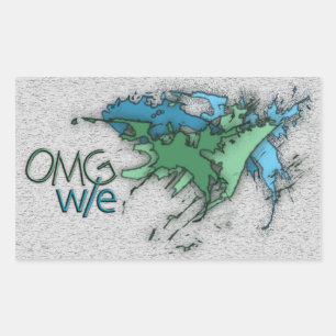 OMG! w/e Rectangular Sticker