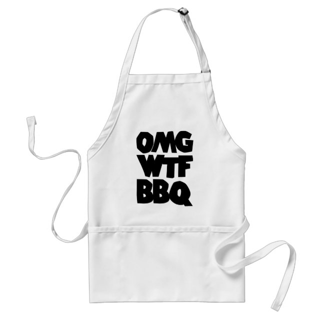 OMG WTF BBQ Barbeque Standard Apron (Front)