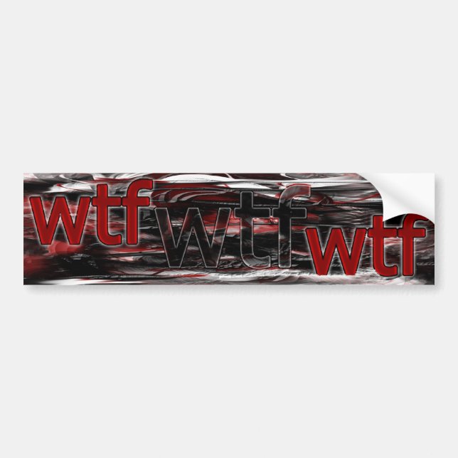 OMG! wtf Bumper Sticker (Front)