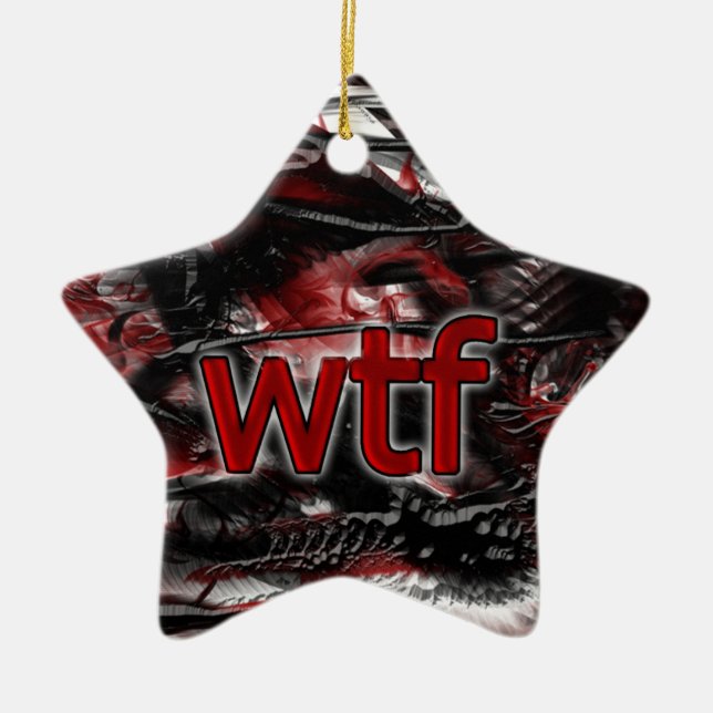 OMG! wtf Ceramic Ornament (Front)