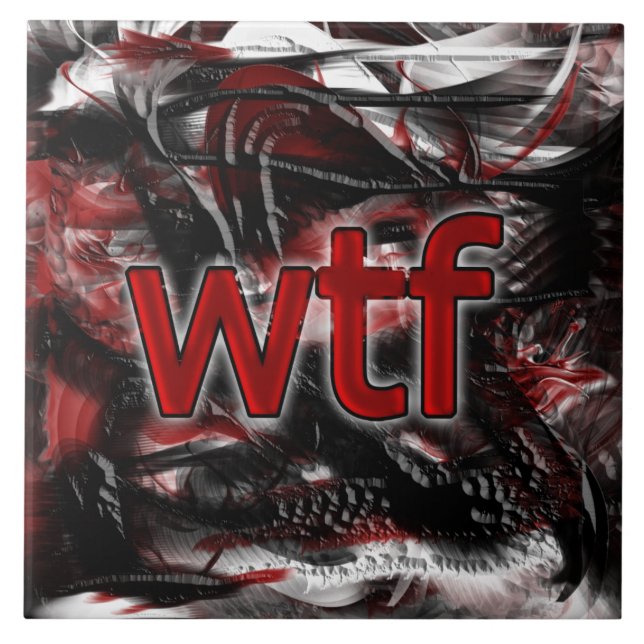 OMG! wtf Ceramic Tile (Front)