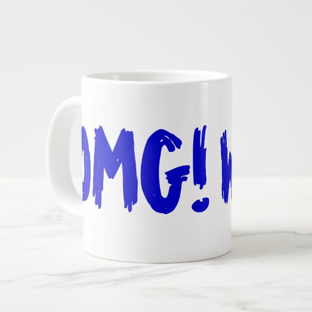 OMG! WTF? LARGE COFFEE MUG (Front Left)