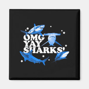 OMG Yay Sharks Magnet