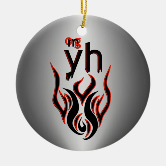 OMG! yh Ceramic Ornament (Front)
