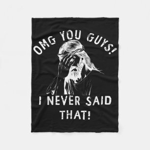 Omg You Guys Thats Not What I Said Jesus Meme Chri Fleece Blanket