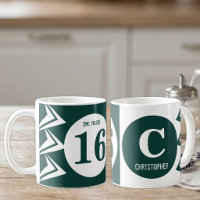 OMG you're 16 monogram name green and white