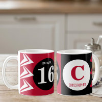 OMG you're 16 monogram name red and black