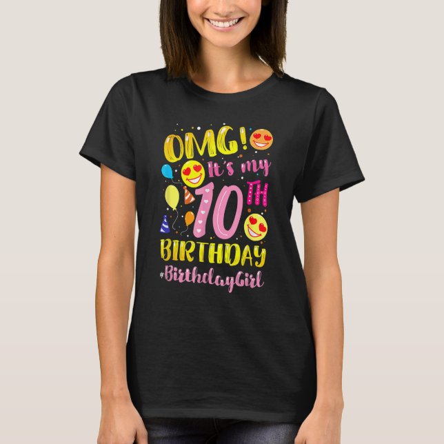 Omgs Its My 10th Birthdays Girls 10es Years Old Bi T-Shirt (Front)