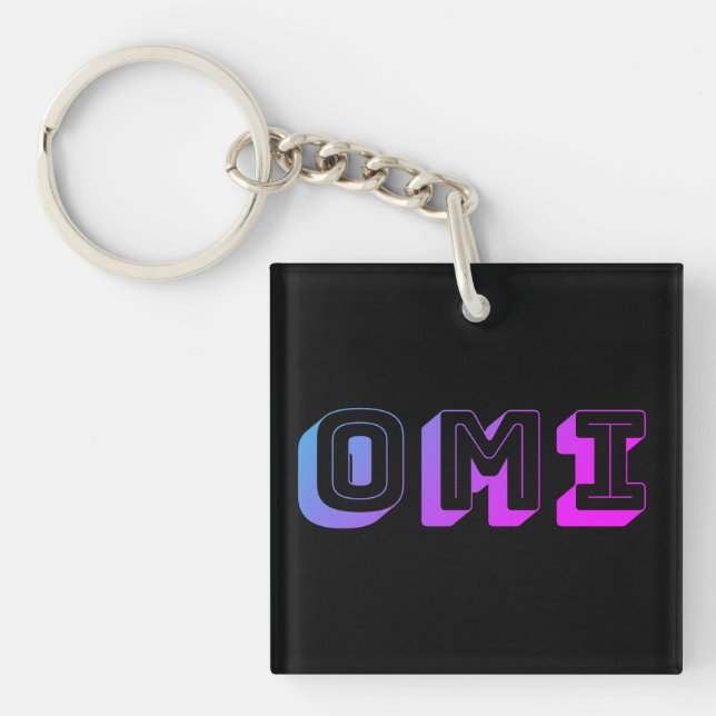 Omi - German Grandma Acrylic Keychain (Front)