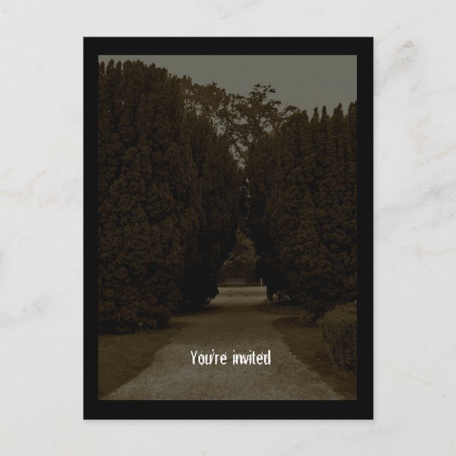 Ominous Halloween party invitation (Front)