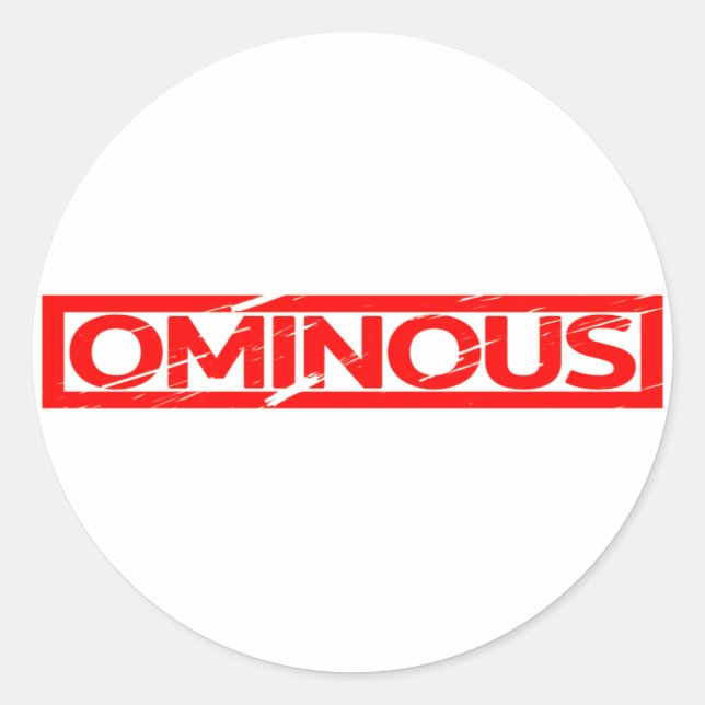 Ominous Stamp Classic Round Sticker (Front)