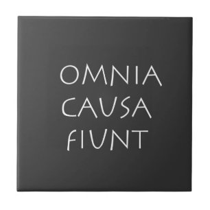 Omnia causa fiunt ceramic tile