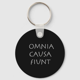 Omnia causa fiunt key ring