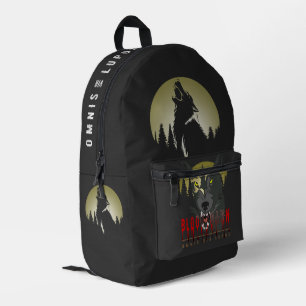 Omnis Vir Lupus Printed Backpack