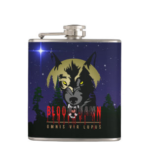 Omnis vir Lupus   Vinyl Wrapped Flask