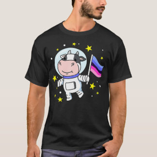 Omniseual Pride Cow In Space Omniseual  T-Shirt