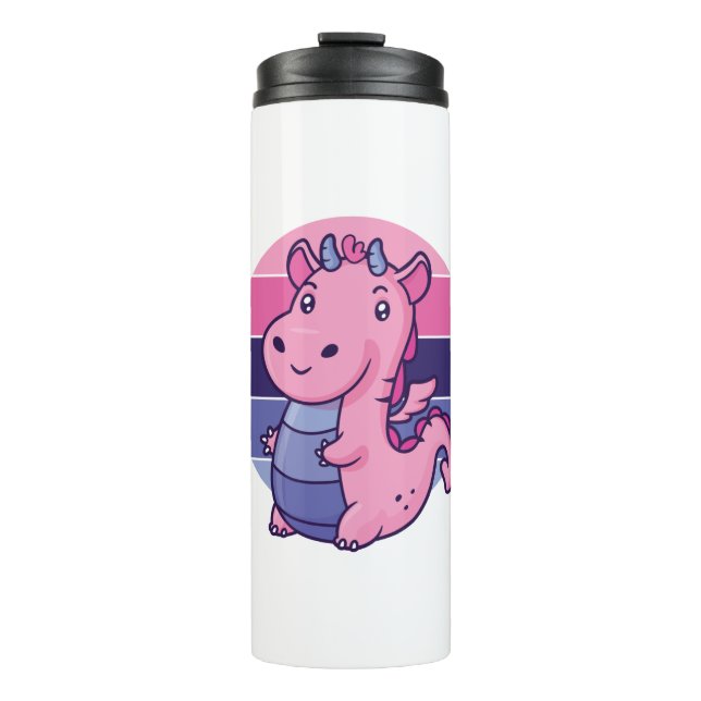 Omnisexual Dragon Omnisexuality Flag Pride Thermal Tumbler (Front)