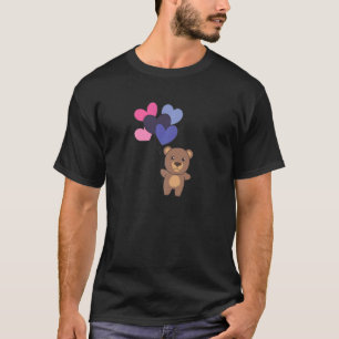Omnisexual Flag Balloon Hearts Pride Lgbtq Bear T-Shirt
