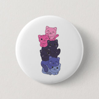 Omnisexual Flag Cat Pride Lgbtq Cute Cat 6 Cm Round Badge