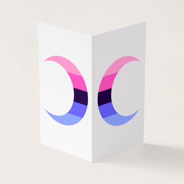 Omnisexual Pride Crescent Moons Greeting Card (Outside)