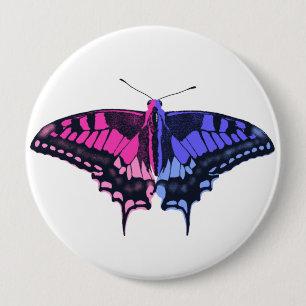 Omnisexual Pride Flag Swallowtail Butterfly 10 Cm Round Badge