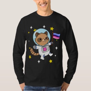 Omnisexual Racoon In Space Omnisexual Pride T-Shirt