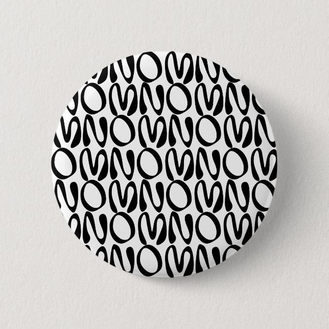 OMNOMNOMNOM 1 White 6 Cm Round Badge (Front)
