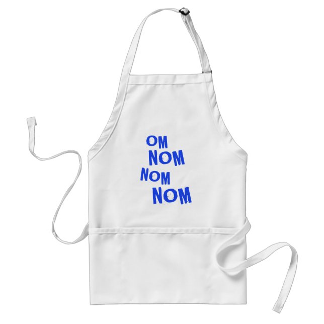 omnomnomnom_blue standard apron (Front)
