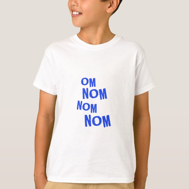 omnomnomnom_blue T-Shirt (Front)