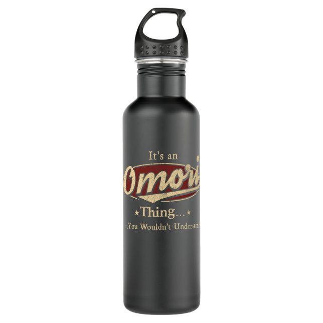 Omori Name Water Bottle Gift (Front)