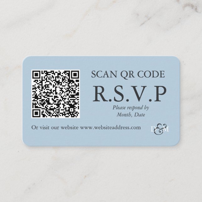 Omphalodes Blue Coloured QR Code Enclosure Card (Front)