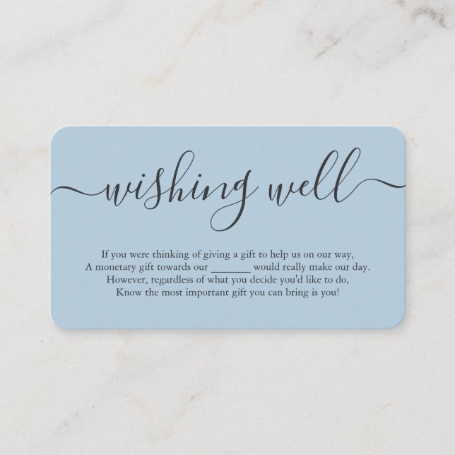 Omphalodes Blue Wishing Well Enclosure Card (Front)