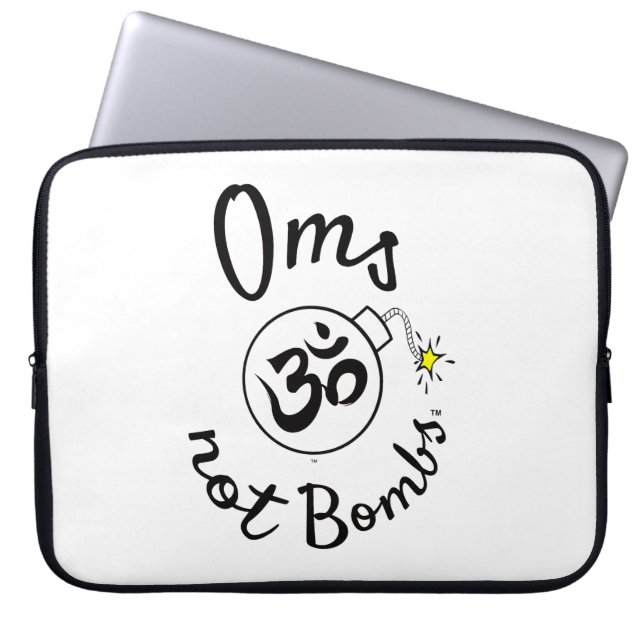Oms Not Bombs™ Bomb Logo Laptop Sleeve (Front)
