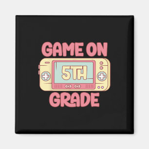 On 5th Grade Cool Video Game Back To School Kids B Magnet
