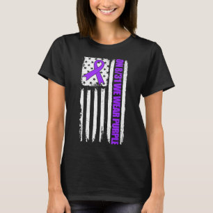 On 831 We Wear Purple Usa Flag Drug Overdose Aware T-Shirt