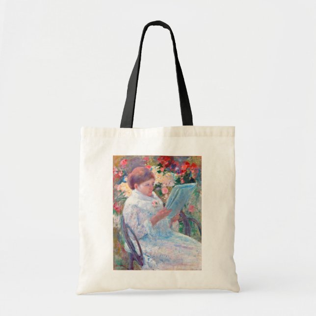 On a Balcony, Mary Cassatt Tote Bag (Front)