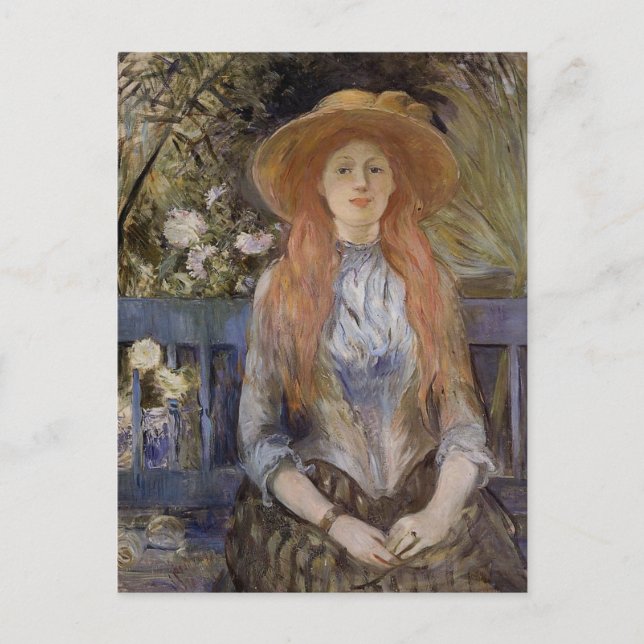 On a Bench by Berthe Morisot Postcard (Front)